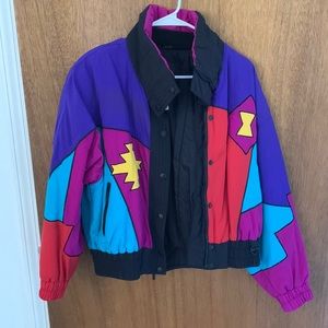 Retro 80’s Colorblock Ski Jacket